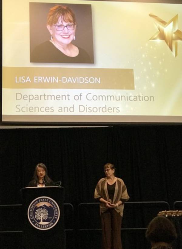 Dr. Lisa Erwin-Davidson, assistant professor in the Department of Communication Sciences and Disorders (CSD), is the best choice for the Faculty Recognition Award