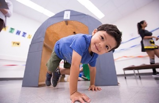 Child playing in the clinic