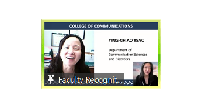 Faculty Recognition for Service: Dr. Tsao