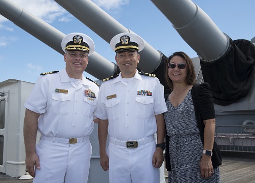 Full-time lecturer promoted to lieutenant commander in U.S. Navy