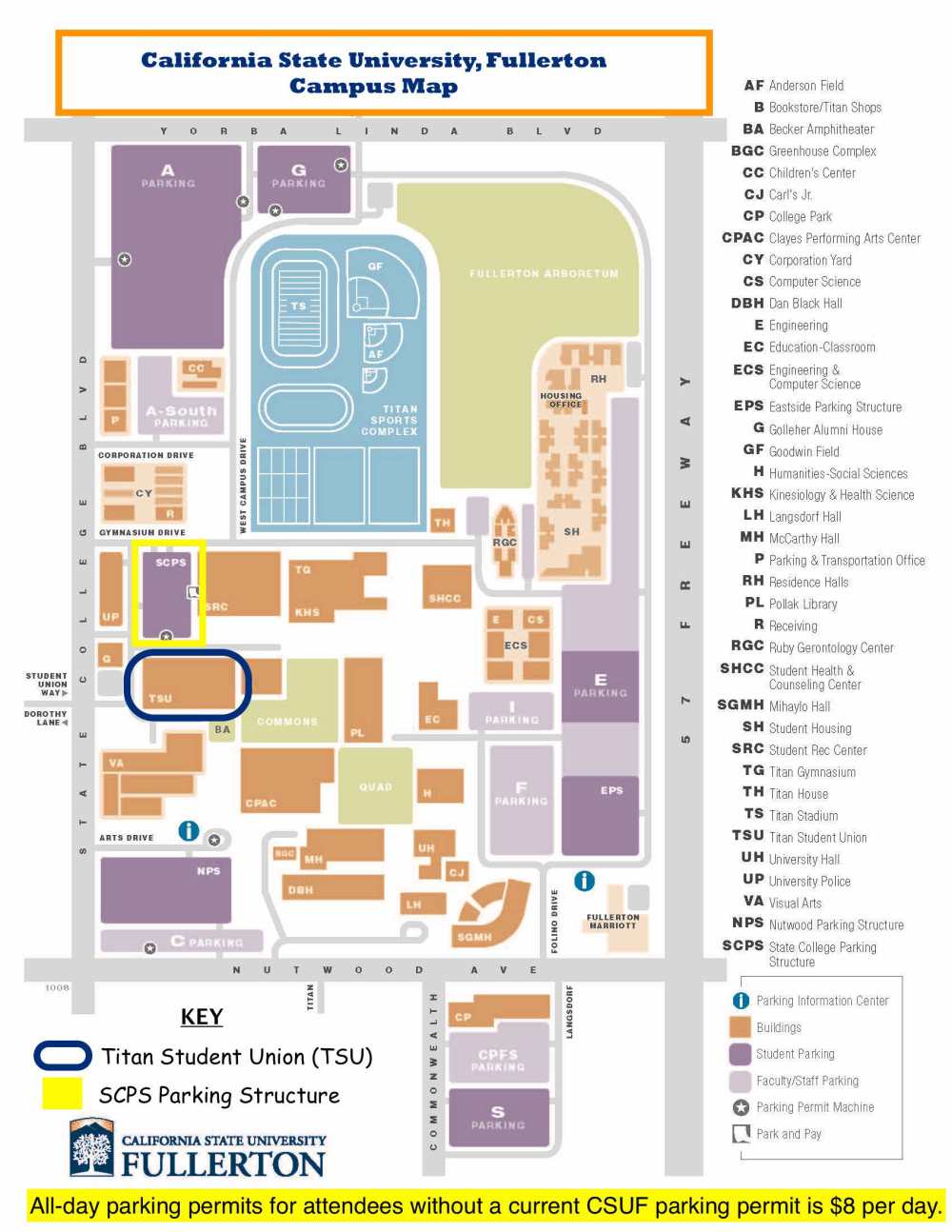 CSUF - Campus Map
