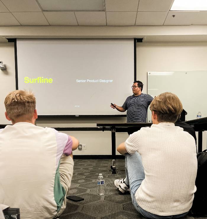 Alex Rodriguez, CSUF alum and former AdClub president, guides students through his journey of setting his mark in the advertising industry 