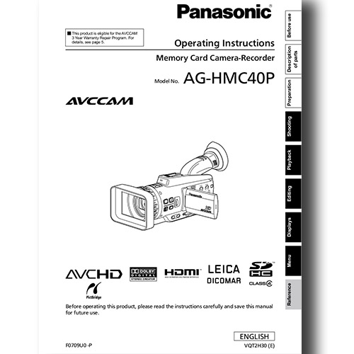 Panasonic_AG_HMC40P_Manual